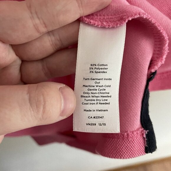 Talbots Petites Women SZ MP Pink Sleeveless Collared Polo Style Shirt Dress - Picture 7 of 8